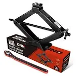 DNA Motoring 2 Tons(4,409 lbs) Scissor Lift Jack with Labor-saving Ratchet Wrench for Most Cars,3.85'' - 17.4'' Lifting Range,TOOLS-00283