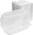 Stock Your Home Plastic 5x5 in Clamshell Takeout Trays (25 Count per Pack) for Salads, Sandwiches