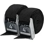 NRS 1" HD Tie-Down Straps - Stealth Black - 4' Pair