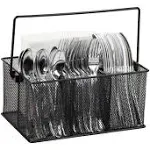 Mind Reader Mesh Storage Basket & Organizer - Black