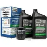 Polaris PS4 Oil Change Kit for Specific RANGER, RZR, Sportsman, ACE 570 Models With 4 Stroke Engine, Includes 2 Quarts of PS-4 5W-50 Full Synthetic Oil, 1 Oil Filter, 1 Washer, UTV SxS ATV - 2202166