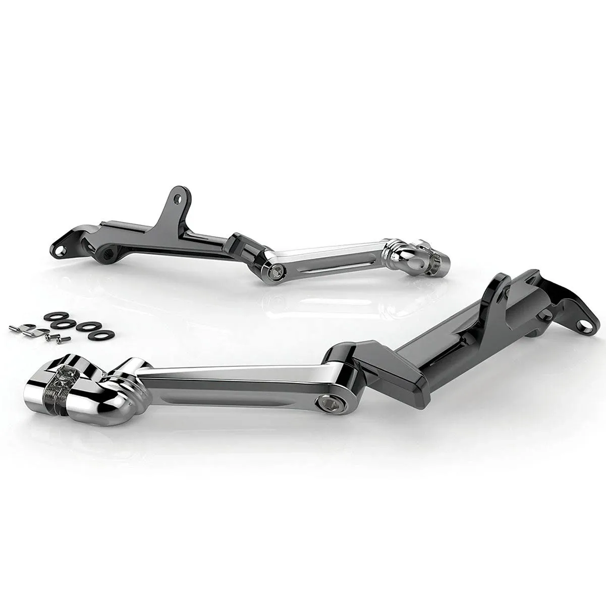 Ciro Floorboard Highway Peg Mounts with Chrome Arm