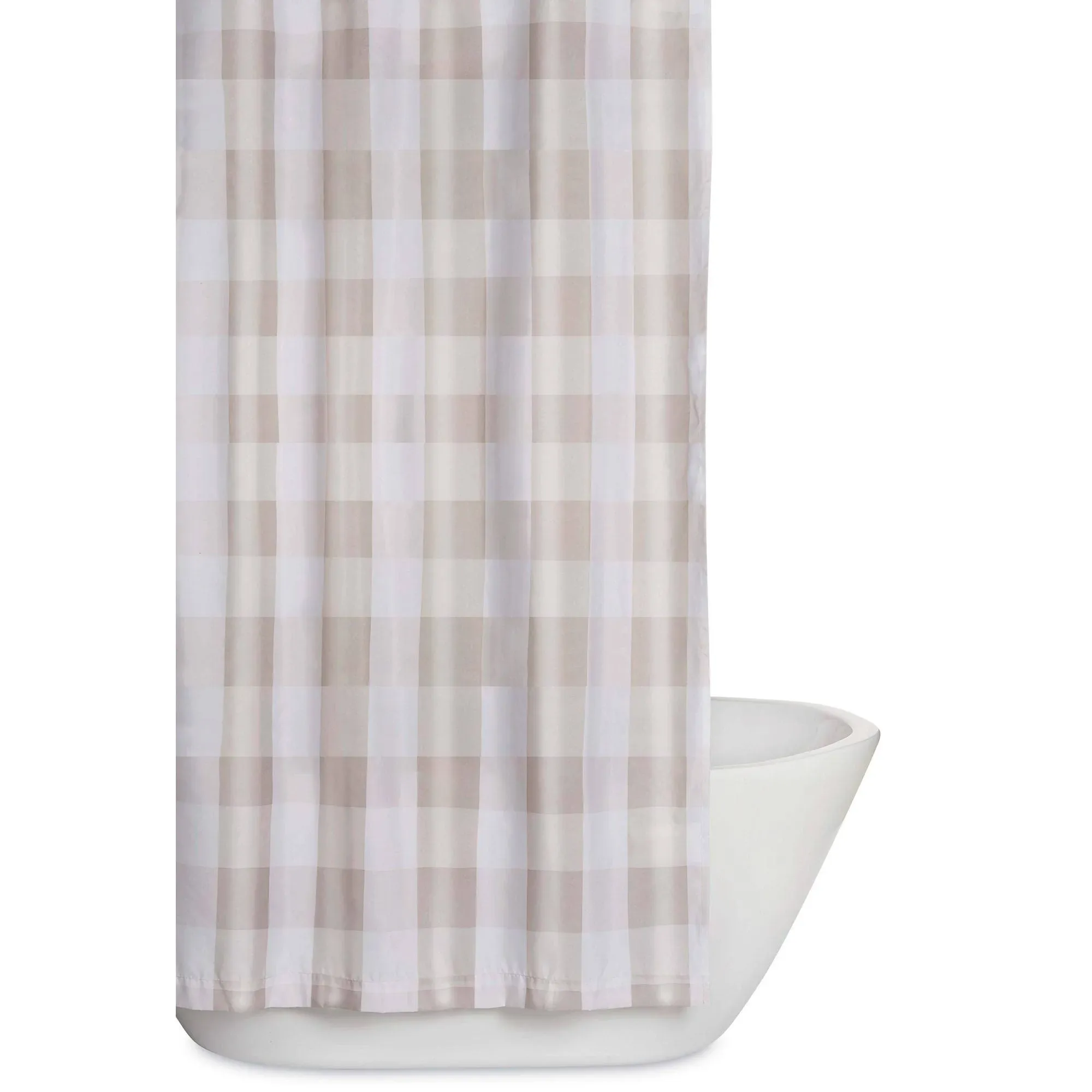 Truly Soft Everyday - Shower Curtain (72" x 72") - Buffalo Plaid Collection - Khaki