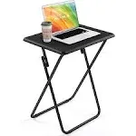 HUANUO Folding TV Tray Table, Tray Table with No Assembly Required, TV Dinner