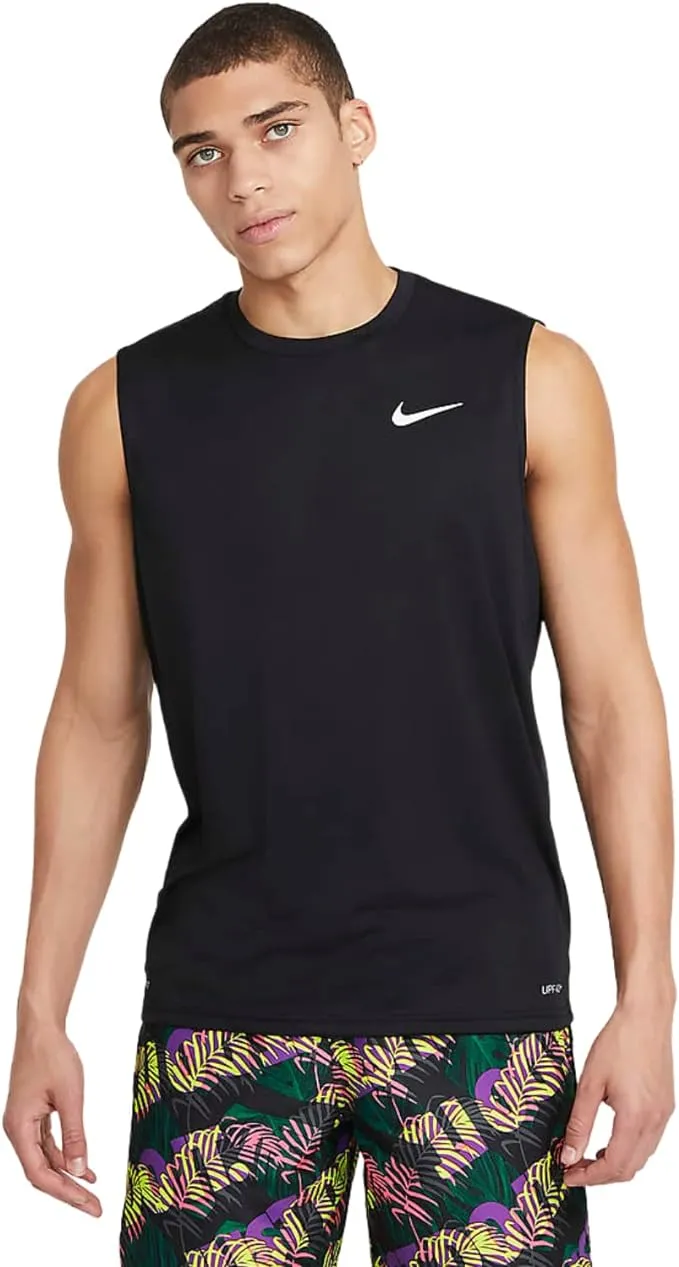 Nike Essential Sleeveless Hydroguard Black, Men's, Size: XL