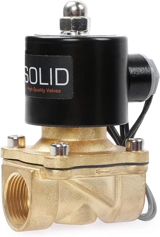 U. S. Solid 3/4&#034; Brass Electric Solenoid Valve 24V DC N.C. Air Water Fuel 00061