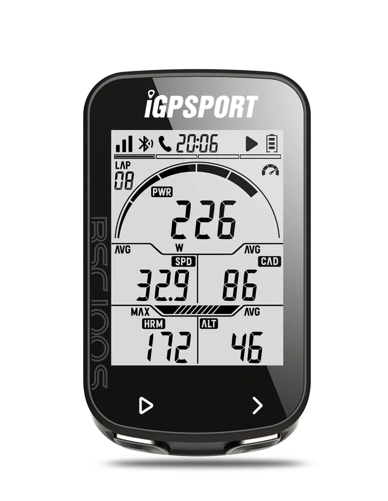 iGPSPORT BSC100S Bicycle/Bike Computer Wireless, 2.6-inch LCD Display GPS Bik...