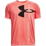 Under Armour Boys' Tech Split Logo Hybrid Short-Sleeve T-Shirt