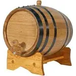 1 Gallon Oak Aging Barrel with Stand, Bung, and Spigot