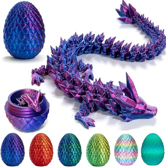 Dragon Egg 3D Printed Mystery Crystal Dragon Egg Fidget Toys Surprise