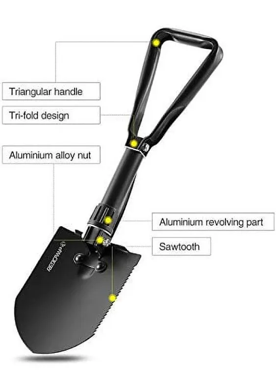 REDCAMP Military Folding Camping Shovel