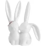 Ring Holder Bunny White Ceramic heart &amp; home Jewelry Wedding Engagement