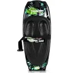 SereneLife Thunder Wave Kneeboard, with Strap and Hook for Kids & Adults | Universal Water Sport Kneeboard for Boating, Waterboarding, Kneeling Boogie Boarding, Knee Surfing (Black/Green)