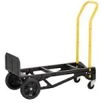 Harper 400 lb. Steel Tough Hand Truck / Platform Truck with 8" x 1 3/4" Mold-On Rubber Wheels PJDY2223AKD