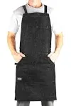 Hudson Durable Goods - Denim Apron for Chef, Kitchen, BBQ, and Grill (Black) ...