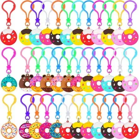 Zhehao 36 Pcs Sweet Donut Keychain Donut Party Favors Kids Key Chains for ...