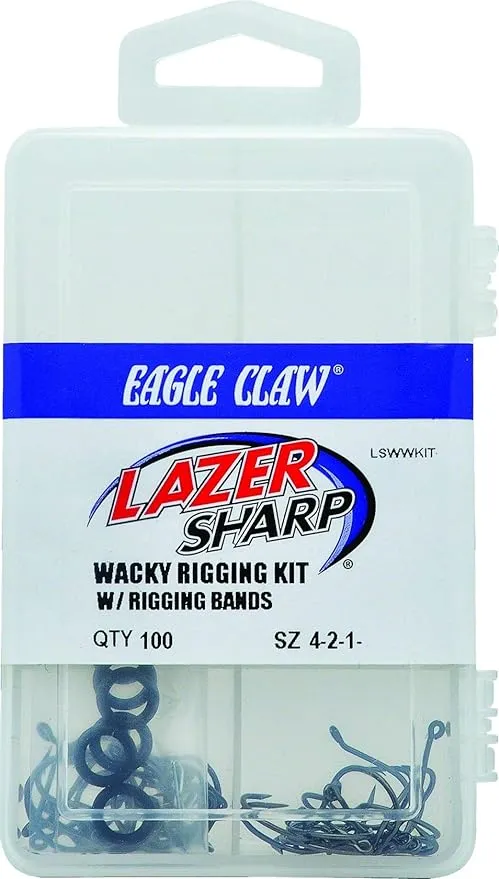 Eagle Claw LSWWKIT Lazer Sharp Wacky Worm Hook, Multi, One Size