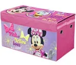 Idea Nuova Disney Minnie Mouse Collapsible Children’s Toy Storage Trunk, Durable with Lid