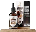 Mushroom Supplement Drops, Lions Mane Tincture, Turkey Tail, Chaga, Reishi, Natu