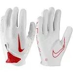 Nike Vapor Jet 7.0 Youth Football Gloves - White/Red / L