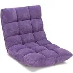 Adjustable 14-position Cushioned Floor Chair-Purple