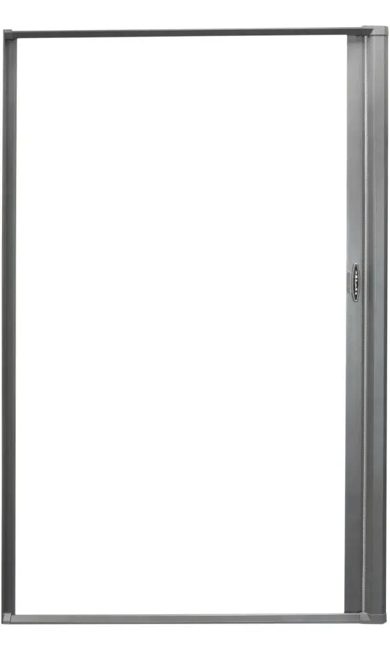 RV Retractable Rolling Shower Door 36&#034;w X 65&#034;h Platinum Woven Mesh