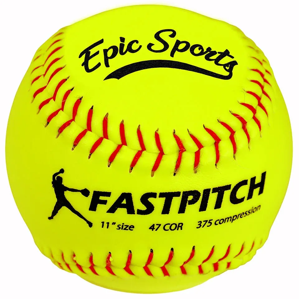 Epic Fast Pitch Practice 11" Softballs (Dozen) Yellow 11" (Dozen)