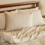 MELANGE Bamboo Quilted Standard Shams 2pack - Sand