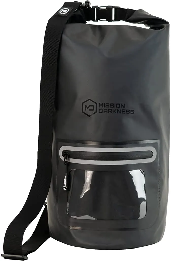 Mission Darkness Dry Shield Faraday Tote 15L. Waterproof Dry Bag for Electronic Device Security & Transport / Signal Blocking / Anti-Tracking / EMP