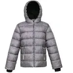 Rokka&Rolla Boys Heavyweight Puffer Jacket Coat - Heather Grey