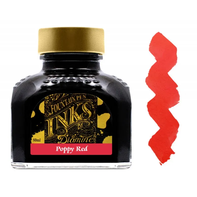 Diamine Fountain Pen Bottled Ink, 80ml - Orange