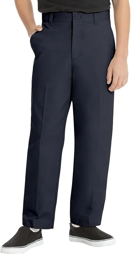 Real School Uniforms Boys 8H Husky Flat Front Pants Navy New NWT