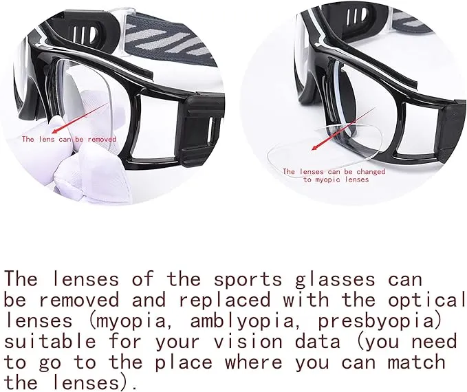 "N/A" Sports Goggles Glasses Men Racquetball Basketball Football Eyewear ...