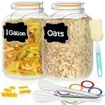 Amgkonp 5 Pack 128oz Glass Jars