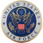 United States Military Air Force Metal Auto Decal Emblem 4 Inch