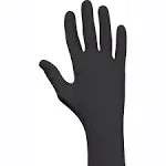 SHOWA N-Dex 7700PFT Accelerator-free Disposable Nitrile Glove, Powder Free, Large (Pack of 50),Black