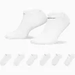 White Nike Everyday Cushion No-Show Socks- 6 Pack - L