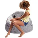 Posh Creations Cute Soft and Comfy Bean Bag Chair for Kids, Animal - Grey Sloth