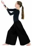 Eurotard 13696C Child Palazzo Pants (Black, Large/X-Large)