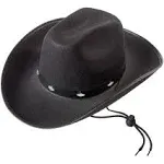 Green Sky Sturdy, Felt Cowboy Hat for Men, Women and Teens, Western Hat (Black)