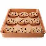 Gotham Steel Non Stick Baking Sheet for Oven, Full Sized Cookie Sheet, Baking Tray with Ceramic Nonstick Cookie, Non Stick Oven Tray, Heavy Duty, Warp Free, Dishwasher Safe, Full Sized - 17.7 x 12.7”