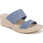 Bzees | Sienna Bright Washable Slide Wedge Sandals - Black Fabric | Realry