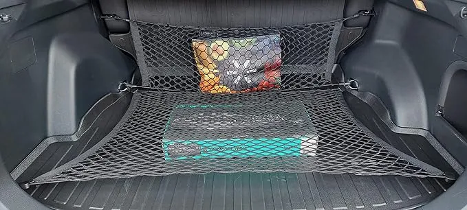 Envelope + Floor Style Trunk Mesh Cargo Net for Toyota RAV4 Hybrid Prime 2019 ...