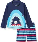 Simple joy boys 2 piece swim suit shorts and long sleeve rash guard top 5 t