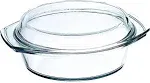 Simax Clear Round Glass Casserole | with Lid, Heat, Cold and Shock Proof, Made in Europe, Oven, Freezer and Dishwasher Safe, 1.5 Quart