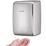 AIKE UL Approved Compact Jet Hand Dryer Hard-Wired Friendly, 1350W 120V Polished Stainless Steel Model AK2803D