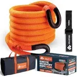 1" x 30 Feet Kinetic Recovery Rope – 48,000 lbs Capacity Tow Rope with Mesh Storage Bag - Off-Road Snatch and Strap Kinetic Rope Recovery Kit for SUV, UTV, ATV, Jeep,Trucks and Tractors