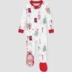 ? Burt&#039;s Bees Baby Unisex Pajamas, 100% Organic Size 12 M Snow Man Design?