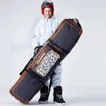 XCMAN Roller Snowboard Bag with Wheels,Adjustable Length,Extra Long/Wide/Deep,Waterproof - with Protection Ribs 140L