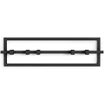 Umbra Cubiko Wall Mounted Modern, Sleek, Space-Saving Hanger with Retractable Hooks to Hang Coats, Scarves, Purses and More, 5, Black